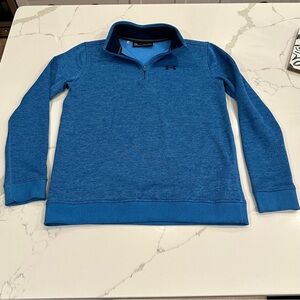 Under Armour Storm Blue 1/4 Zip Pullover Sweatshirt Sports Youth XL Women’s M/L